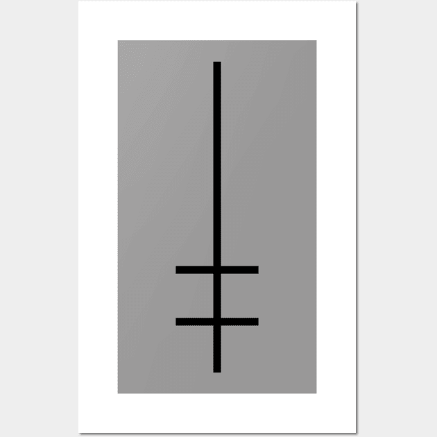 Upside Down Patriachal Cross Wall Art by Indie Pop